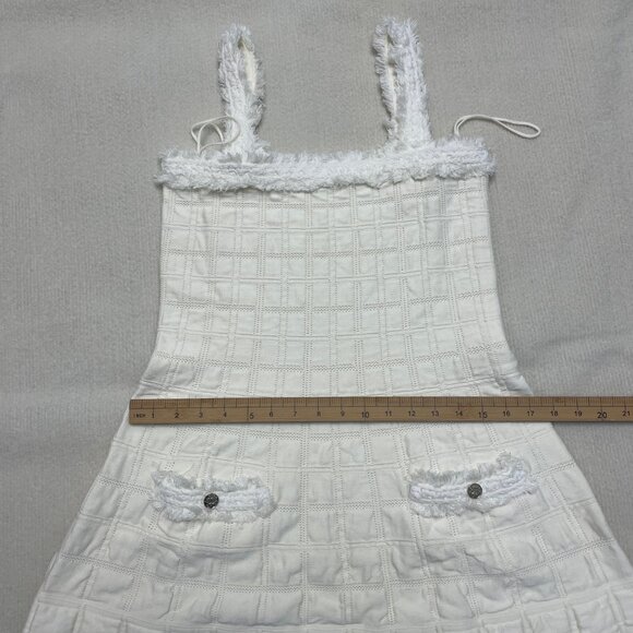 Chanel Classic Check Knit Strapless Dress - Picture 9 of 11